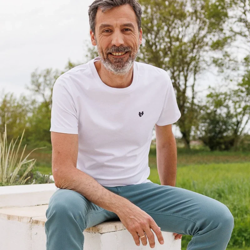 T-shirt blanc homme coton bio