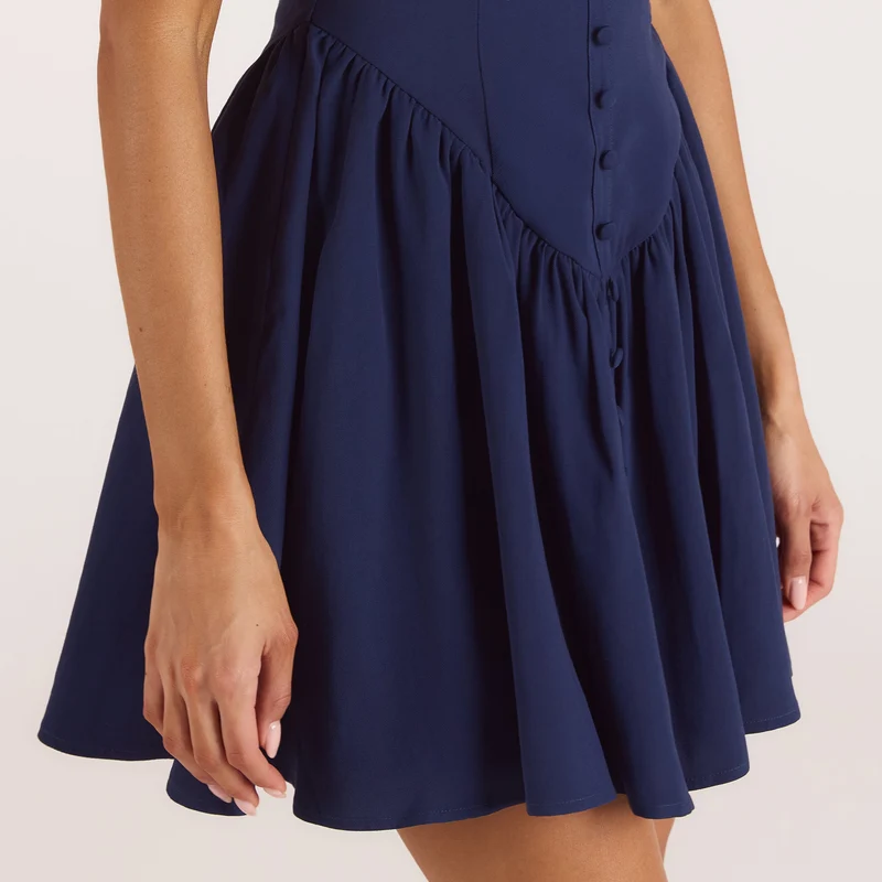 Robe Mini Plongeante - Bleu Marine