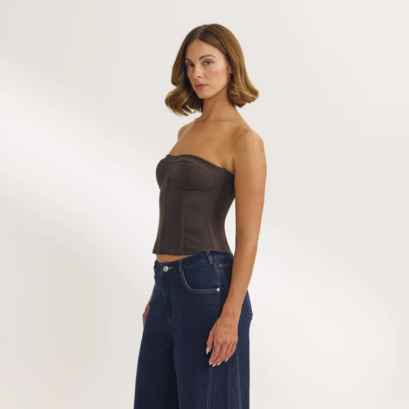 Bustier Bandeau - Marron Foncé