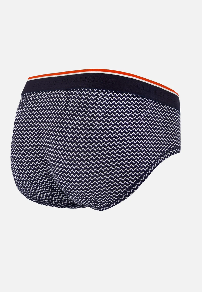 Slip marinière bleu en coton - Terrible Chevron