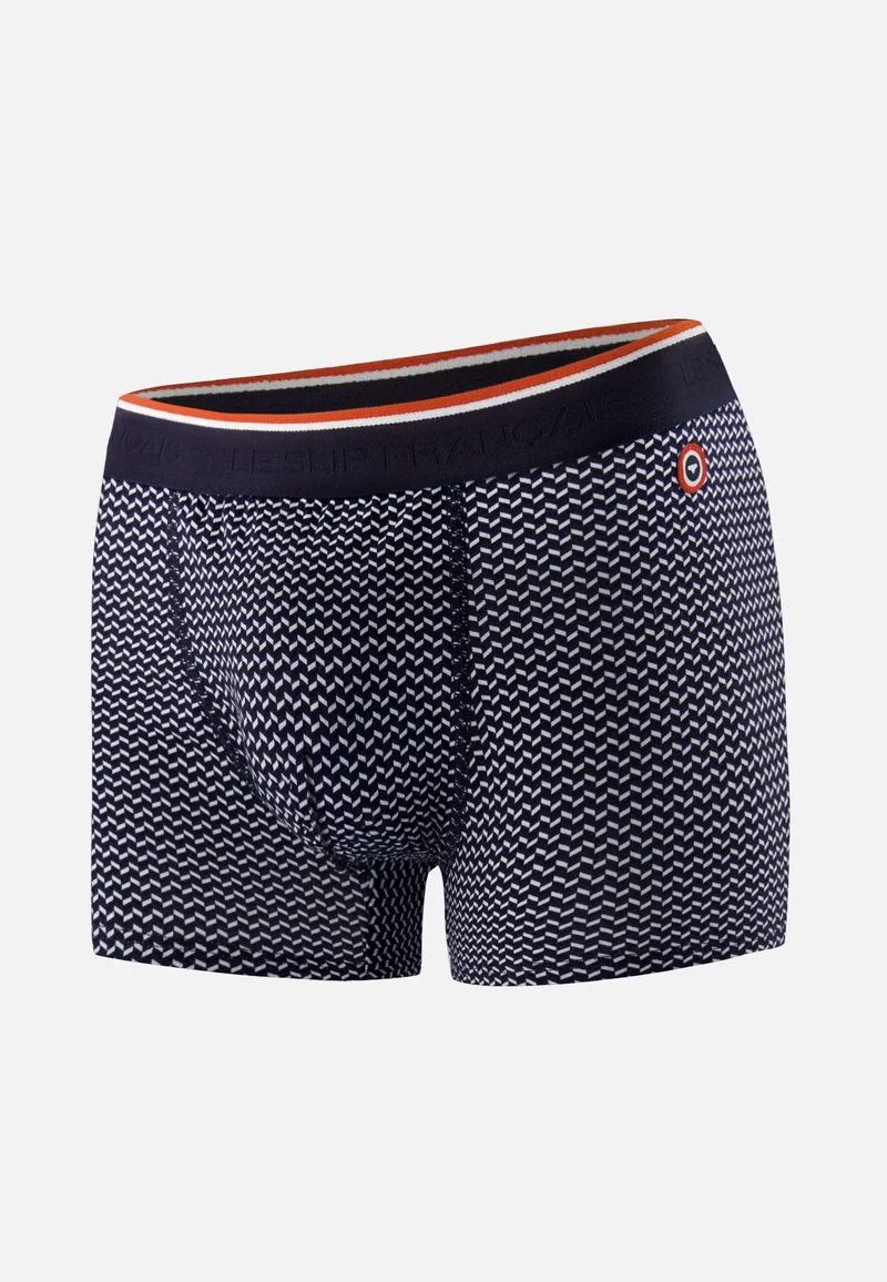Boxer marinière bleu en coton - Marius Chevron