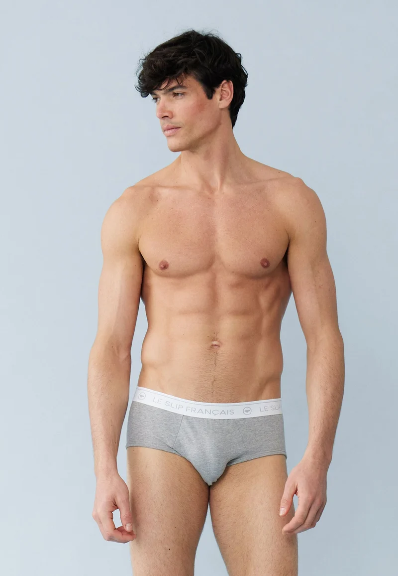 Lot de 3 slips en coton - Slips Nuances De Gris