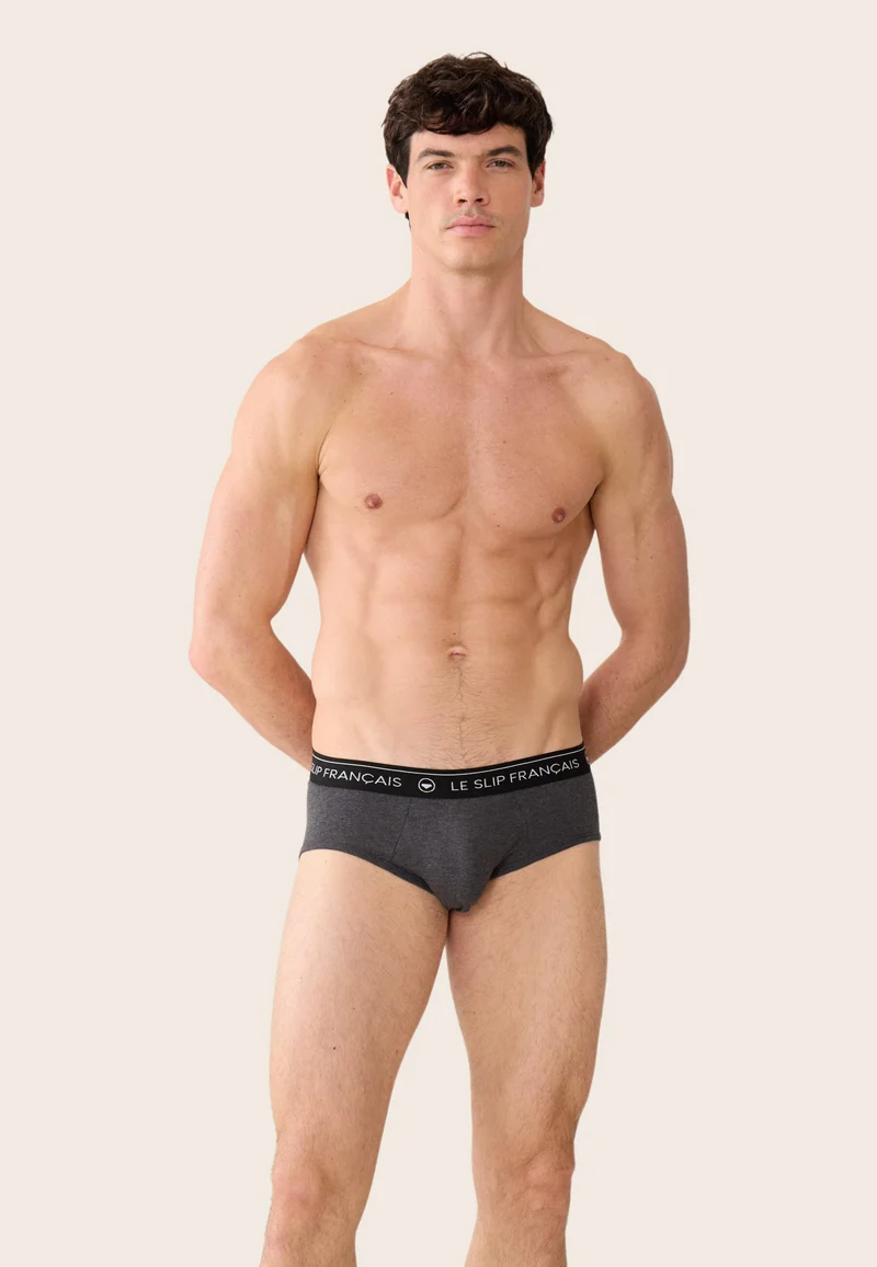 Lot de 3 slips en coton - Slips Nuances De Gris