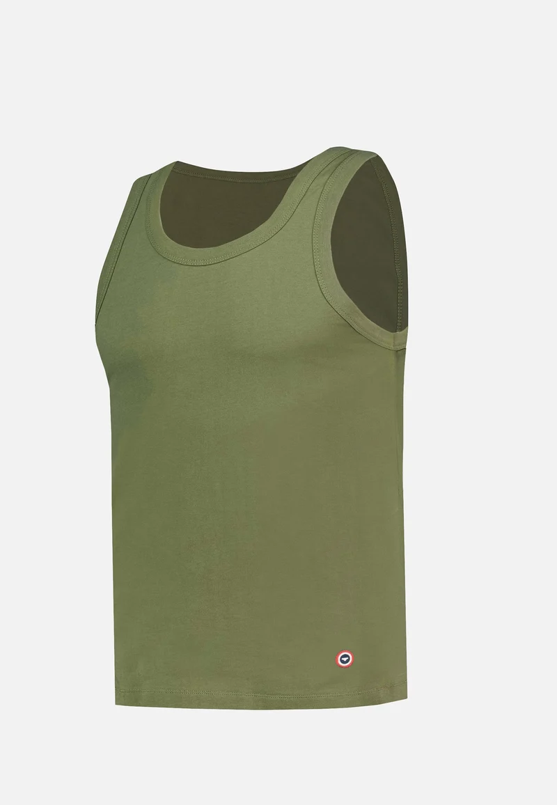 Débardeur homme vert en coton - Fulminant Kaki Veronese