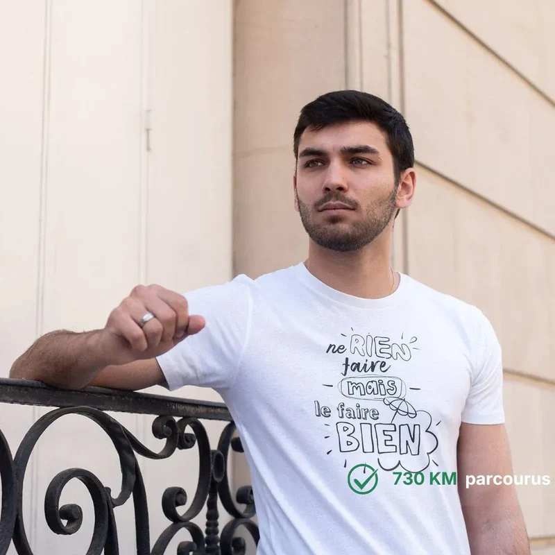 T-shirt homme blanc | "Ne rien faire mais le faire bien"
