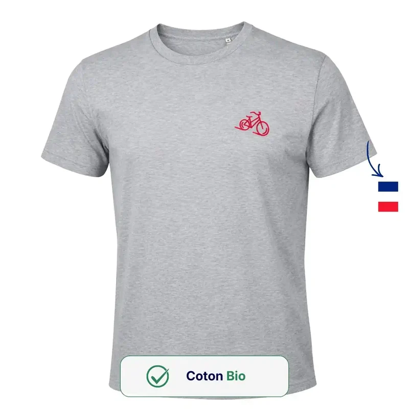 T-shirt Homme gris | Vélo cœur