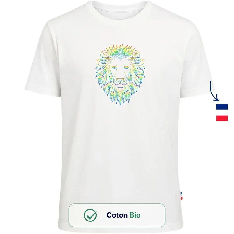 T Shirt Homme Blanc | Lion
