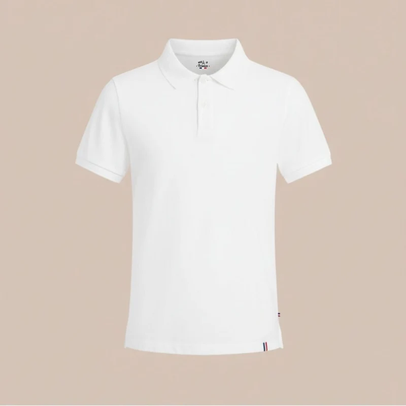 Polo blanc homme