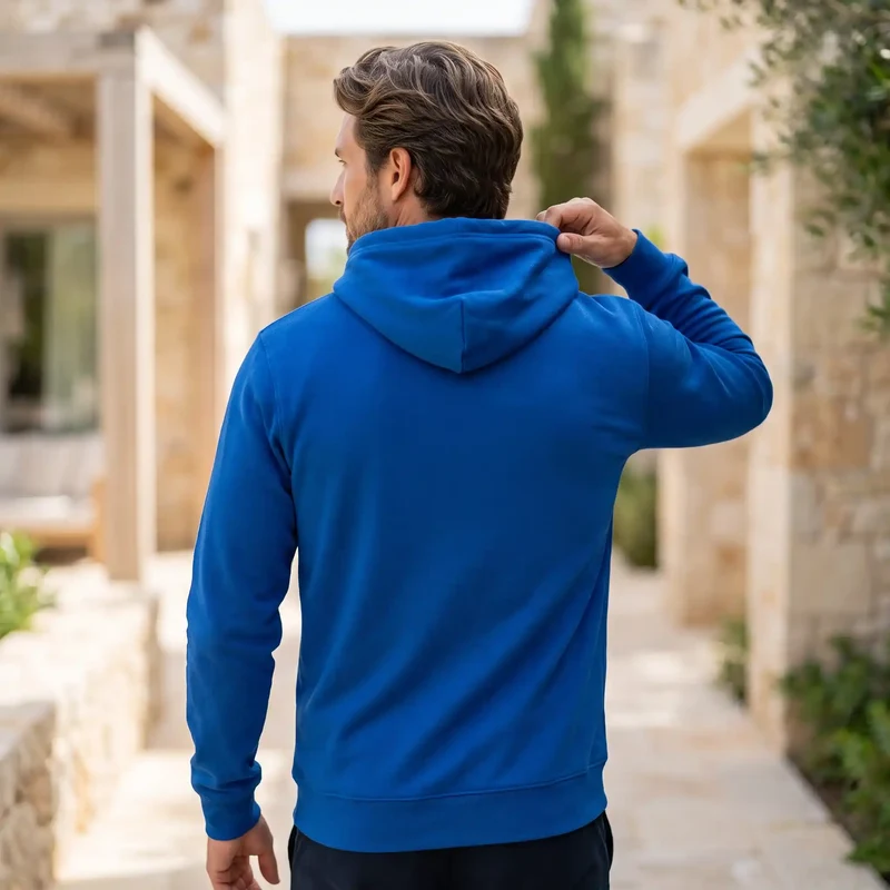 Hoodie Bleu Electrique coton bio