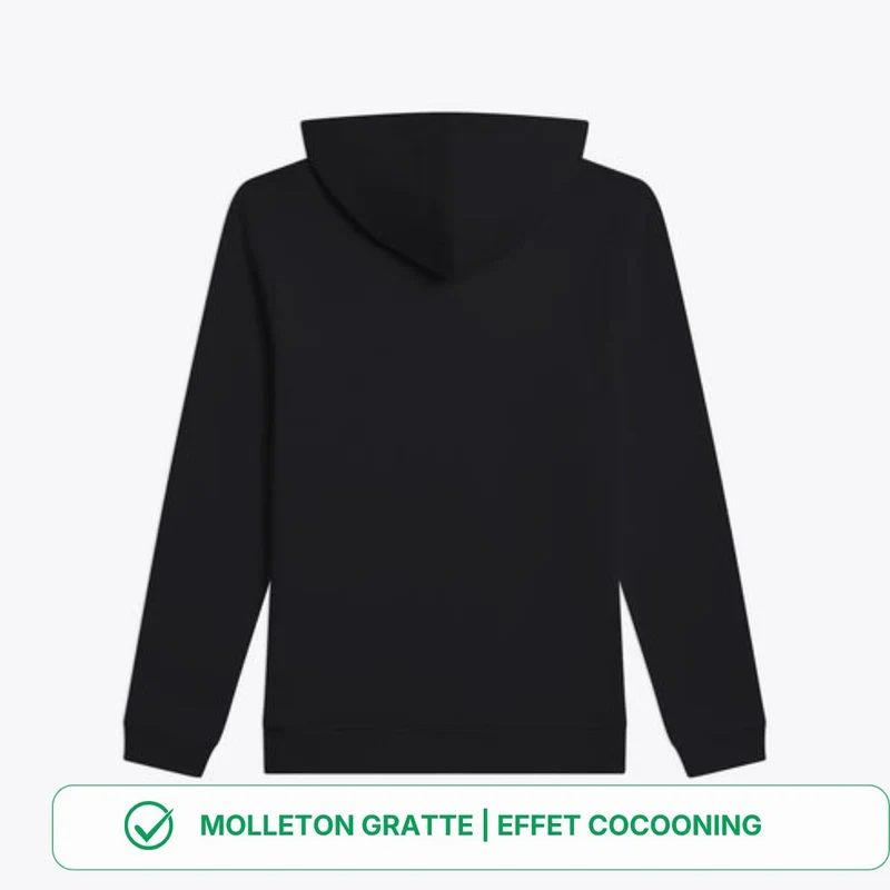 Sweat à capuche coton bio - Noir