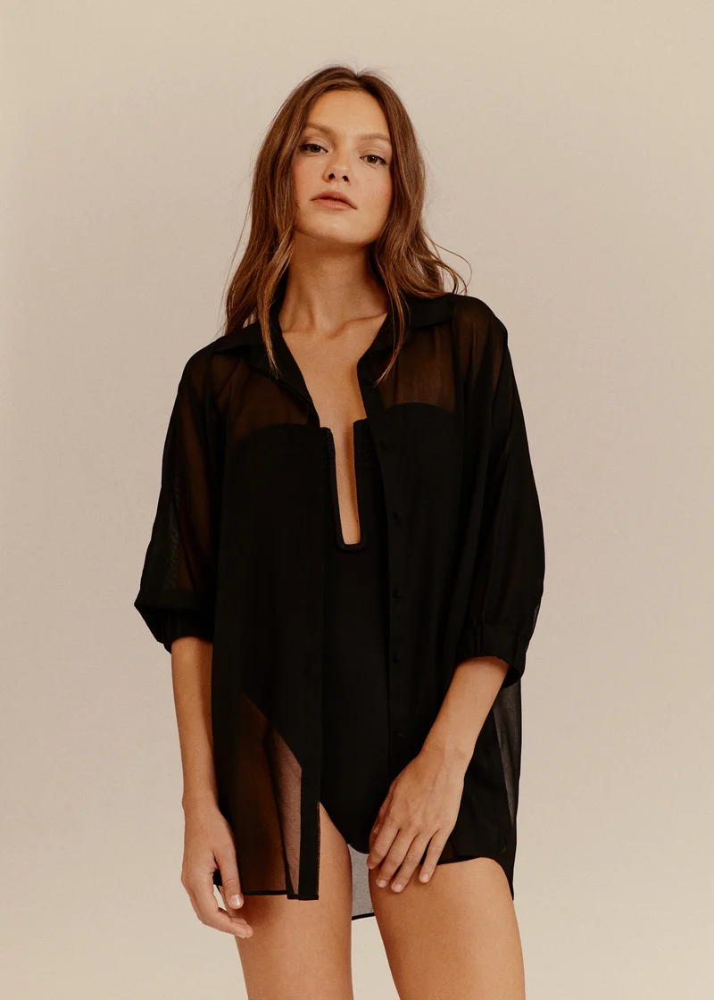 CHEMISIER LAGUNA NOIR
