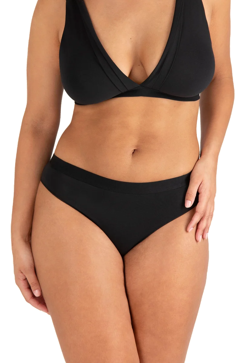 Slip Tulle Design Coton - Noir