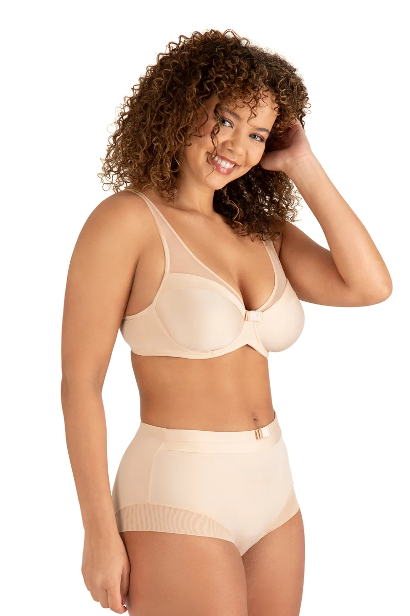 Shorty taille haute Tulle Design - Nude