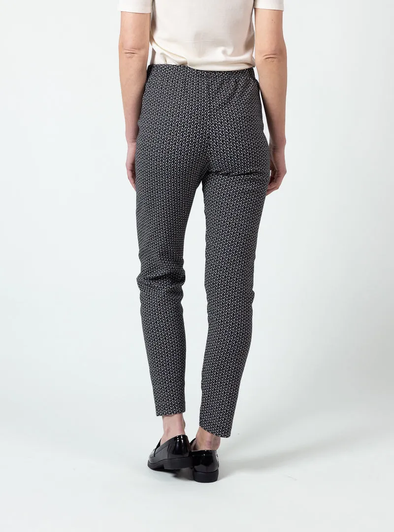Pantalon femme noir en coton