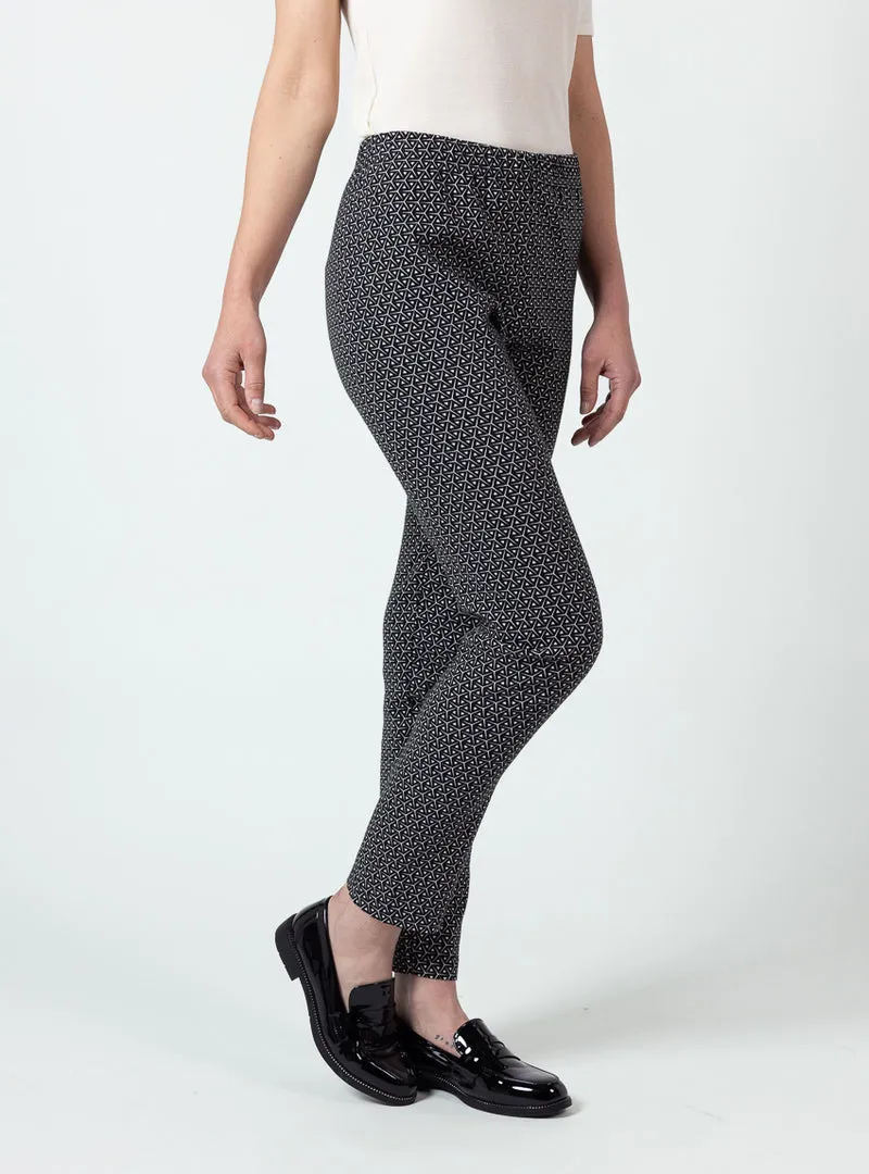 Pantalon femme noir en coton