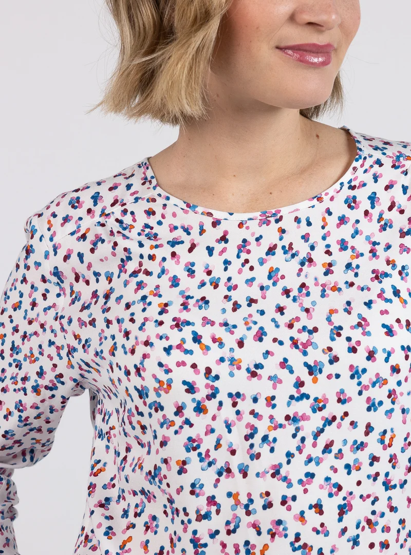 Blouse femme viscose chaude multicolore rose