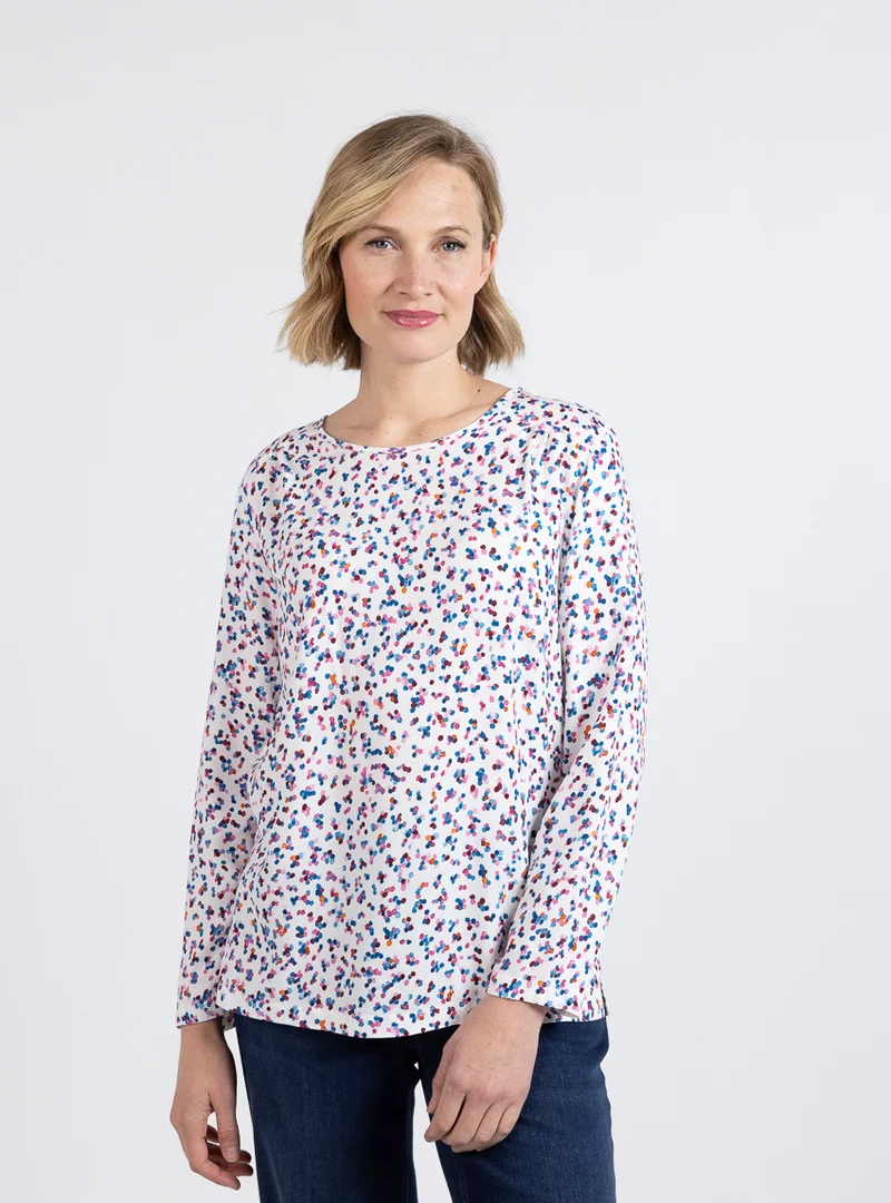 Blouse femme viscose chaude multicolore rose
