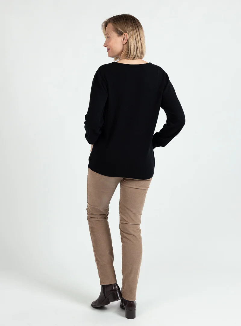 Cardigan femme en cachemire noir