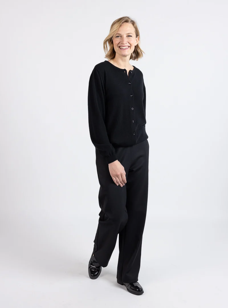 Cardigan femme en cachemire noir