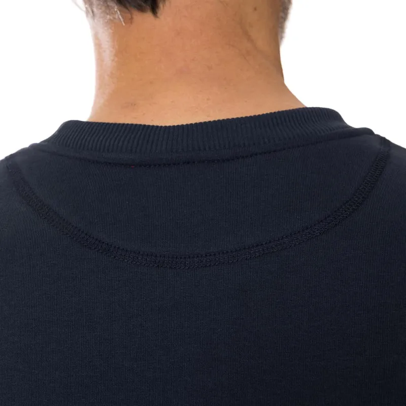 Sweat col rond marine coton bio