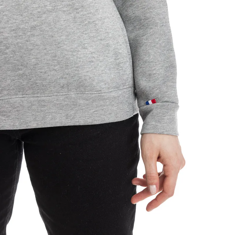 Sweat femme épaisseur 280g col rond gris