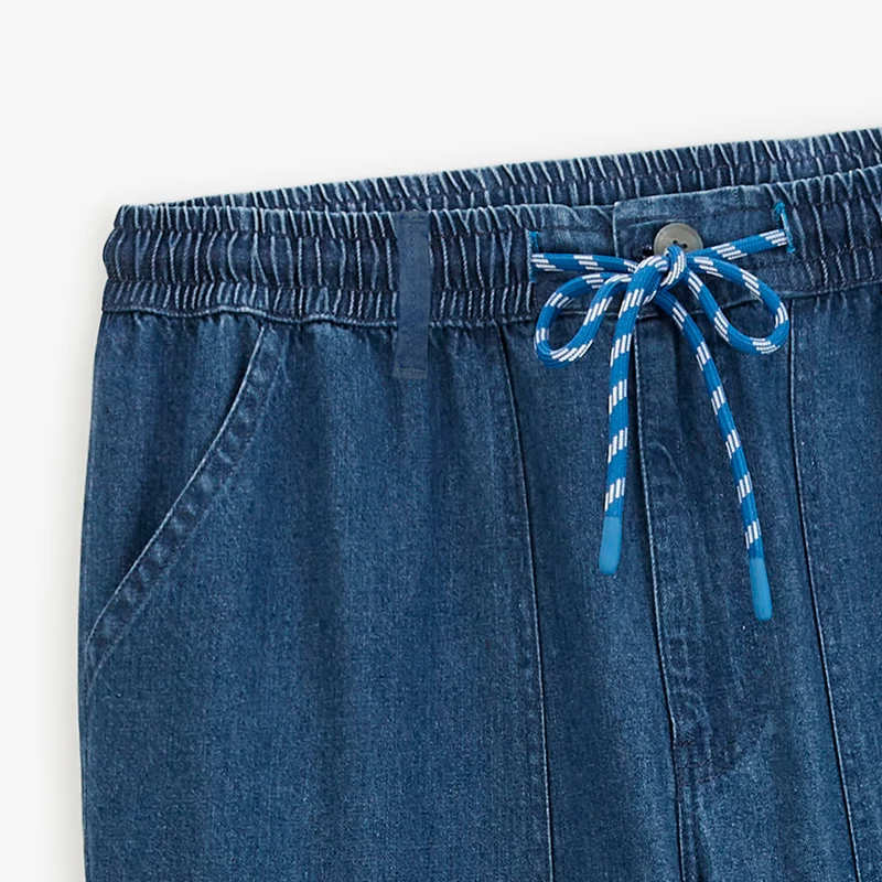 Pantalon coton taille élastiquée bleu 551 SBPLAY
