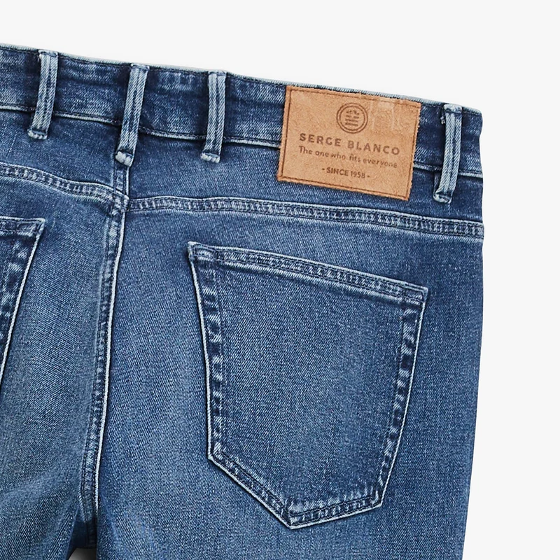 Jean slim denim stretch bleu moyen délavé 325 Powertwist