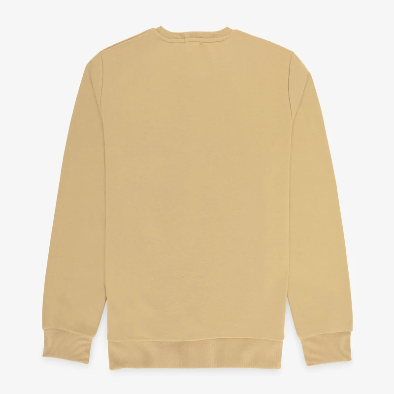 Sweat col rond Stanley en coton molletonné beige