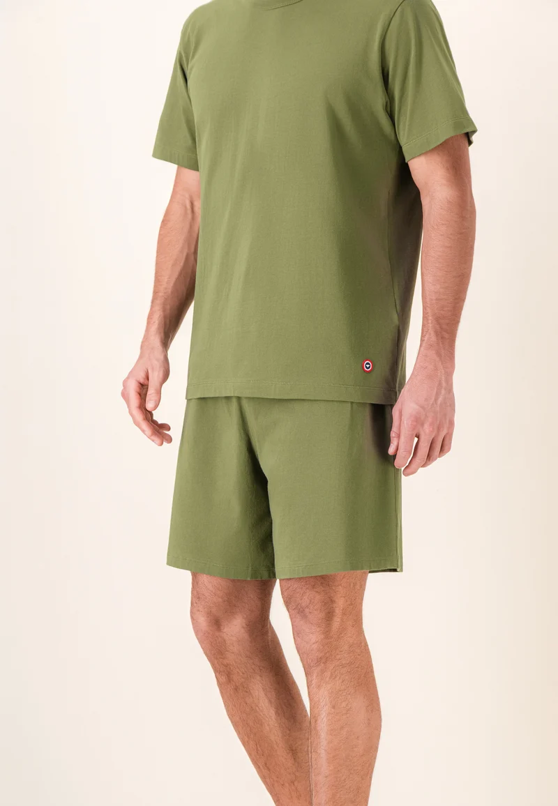 T-shirt homme vert à manches courtes en coton - Formidable Kaki Veronese