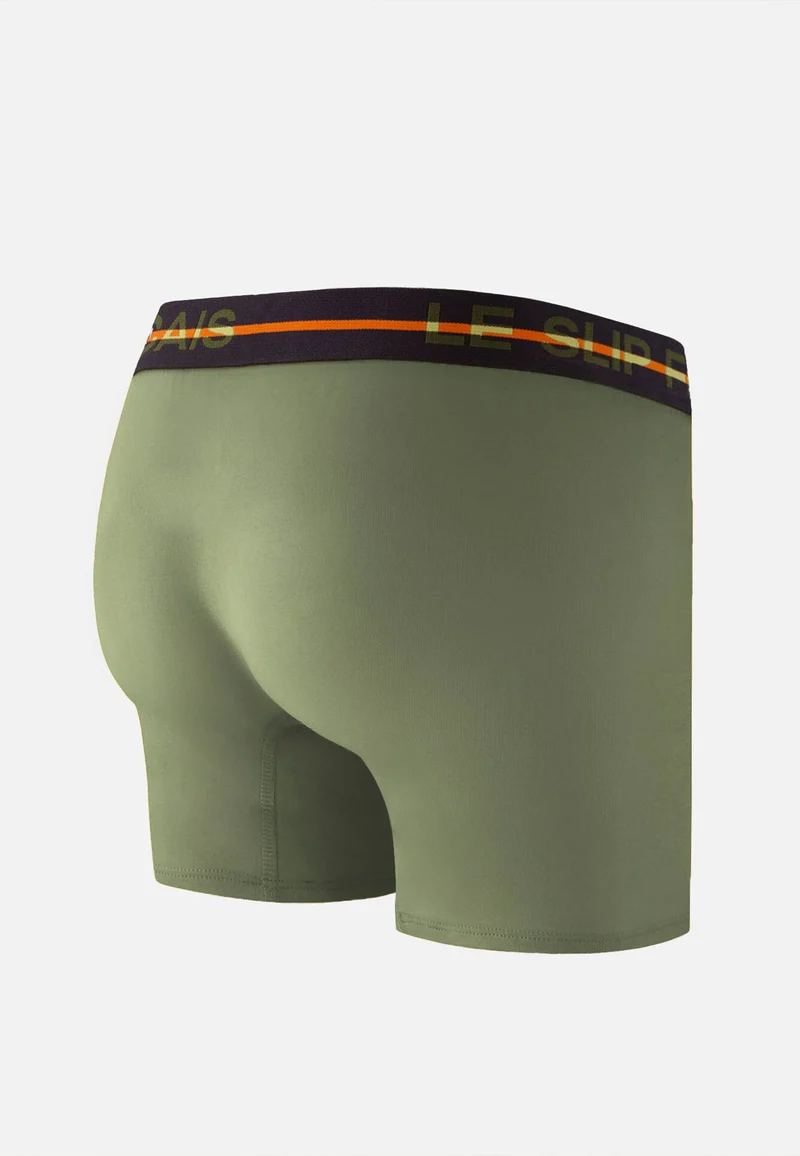 Boxer long vert en coton - Redoutable Long Kaki Veronese