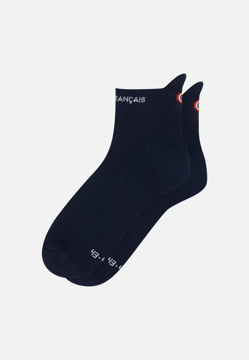 Chaussette de sport marine en coton - Achille Marine