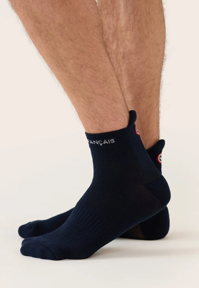 Chaussette de sport marine en coton - Achille Marine