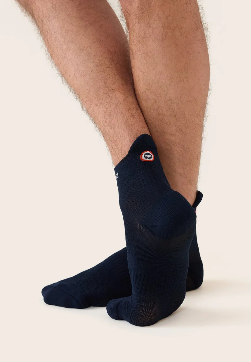 Chaussette de sport marine en coton - Achille Marine