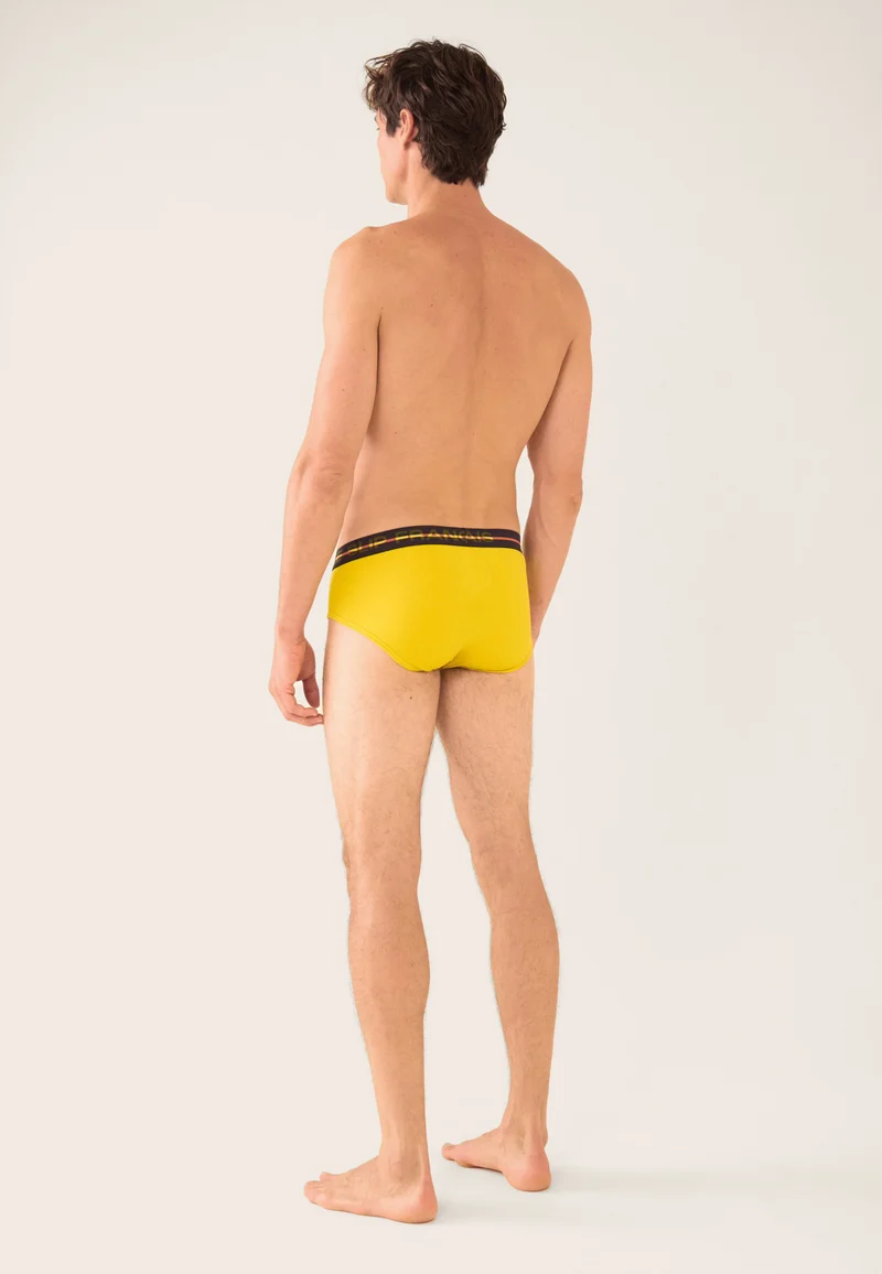 Slip jaune en coton - Intrépide Jaune Citron