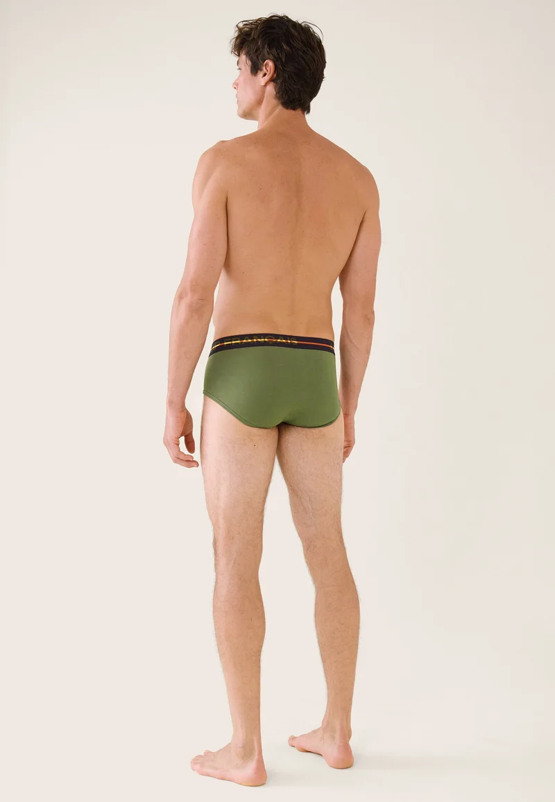 Slip vert en coton - Intrépide Kaki Veronese