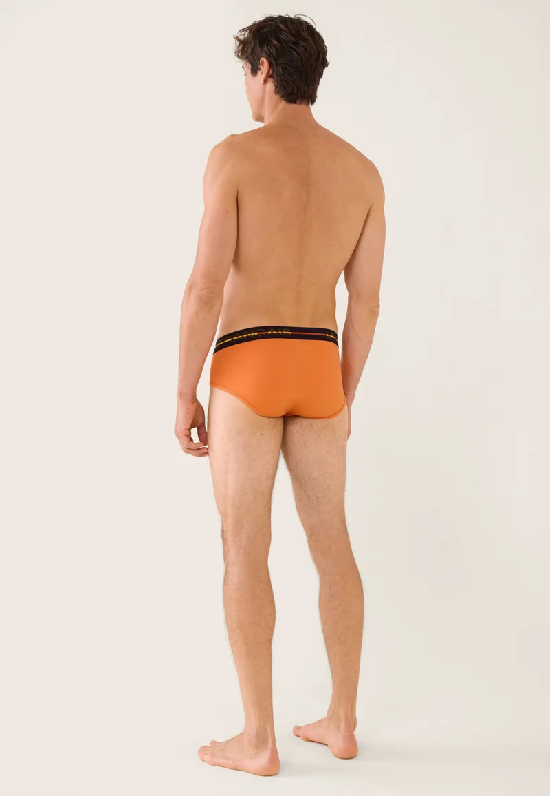 Slip orange en coton - Intrépide Orange Pur