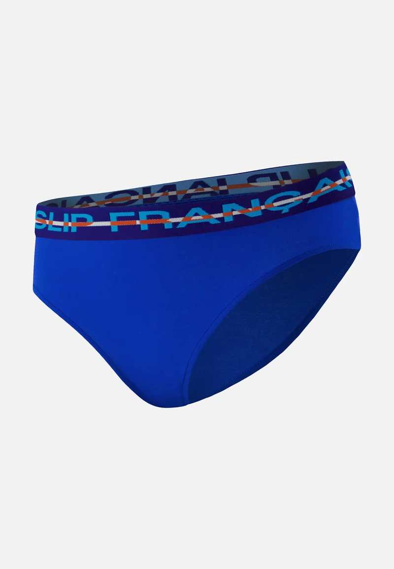 Culotte taille haute bleu en coton - Rieuse Bleu Nautique