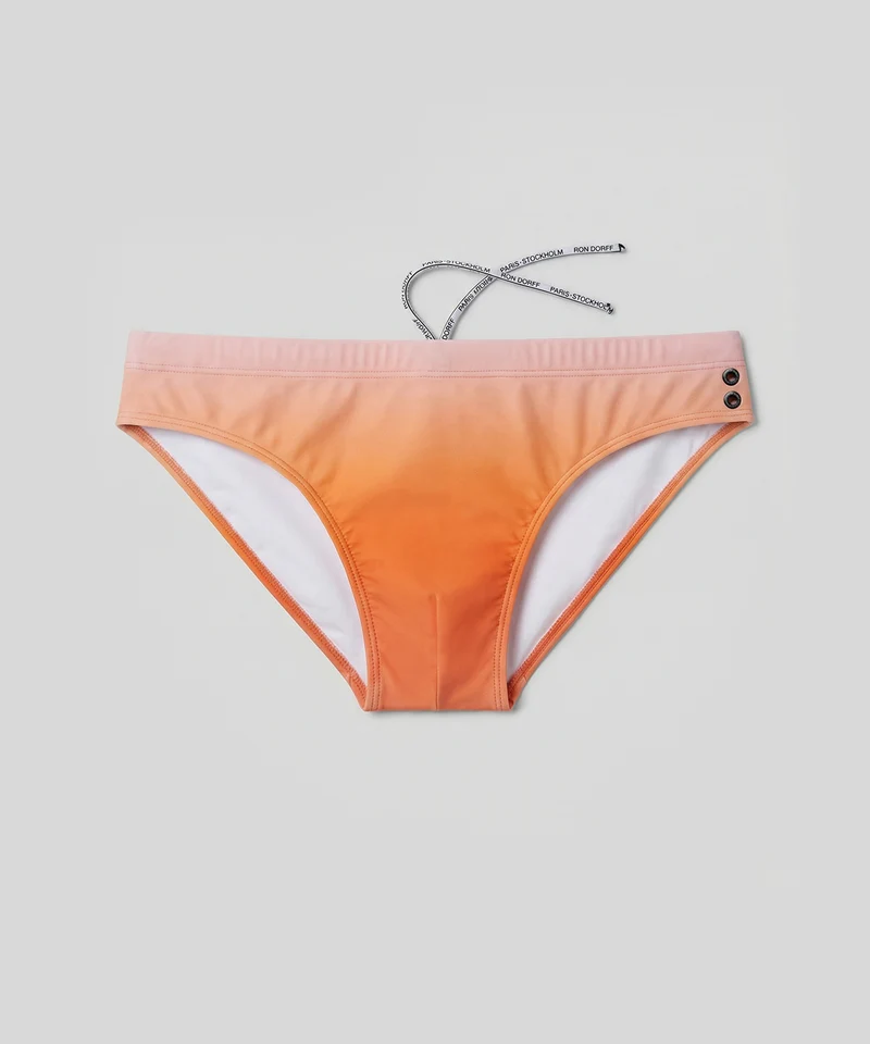 Slim Swim Briefs: Sunset Orange