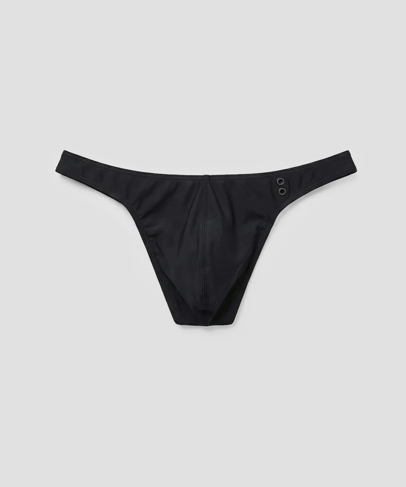 RD Thong Swimwear: Black