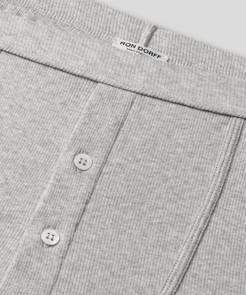 Army Ribbed Long Johns: Grey Melange