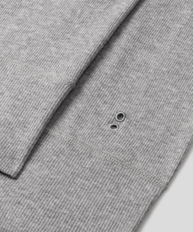 Army Ribbed Long Johns: Grey Melange