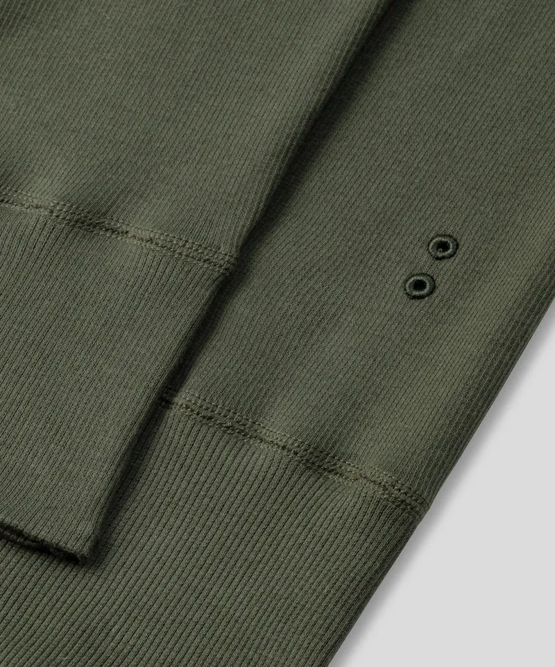 Army Ribbed Long Johns: Military Green