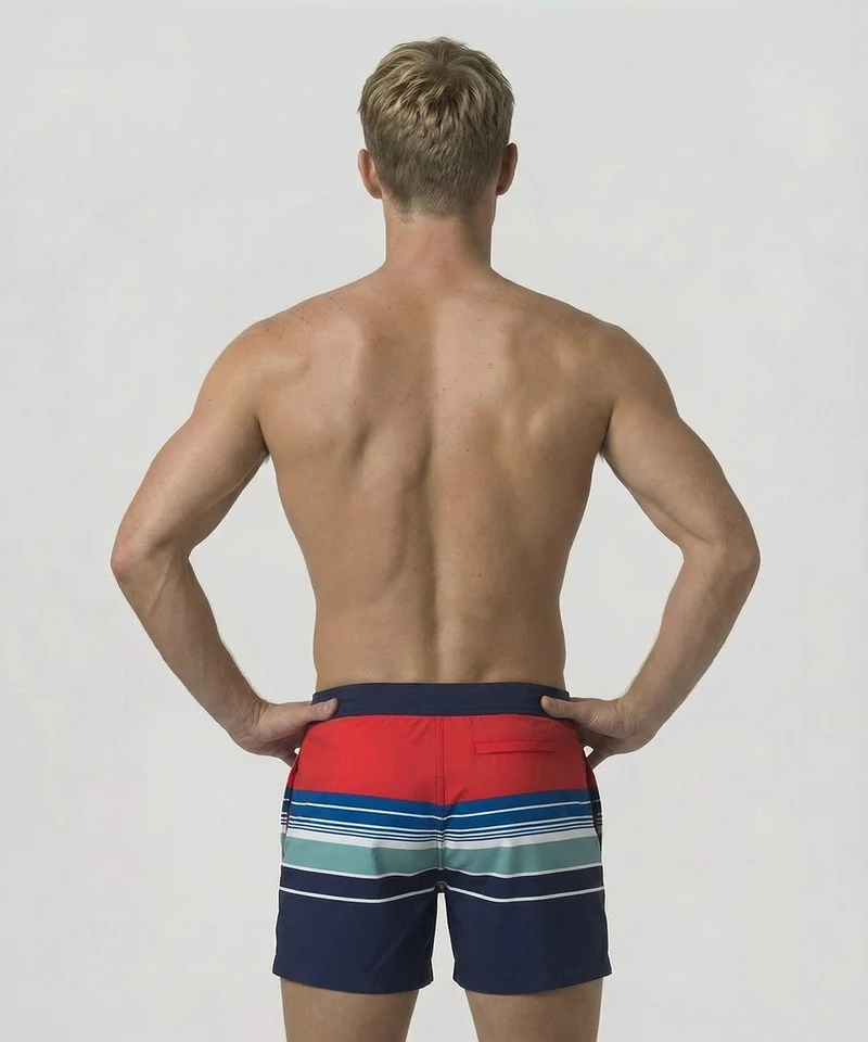 Urban Swim Shorts: Shocking Red