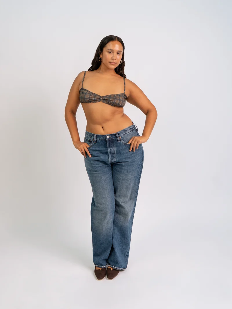 Oddli Plaid Bralette