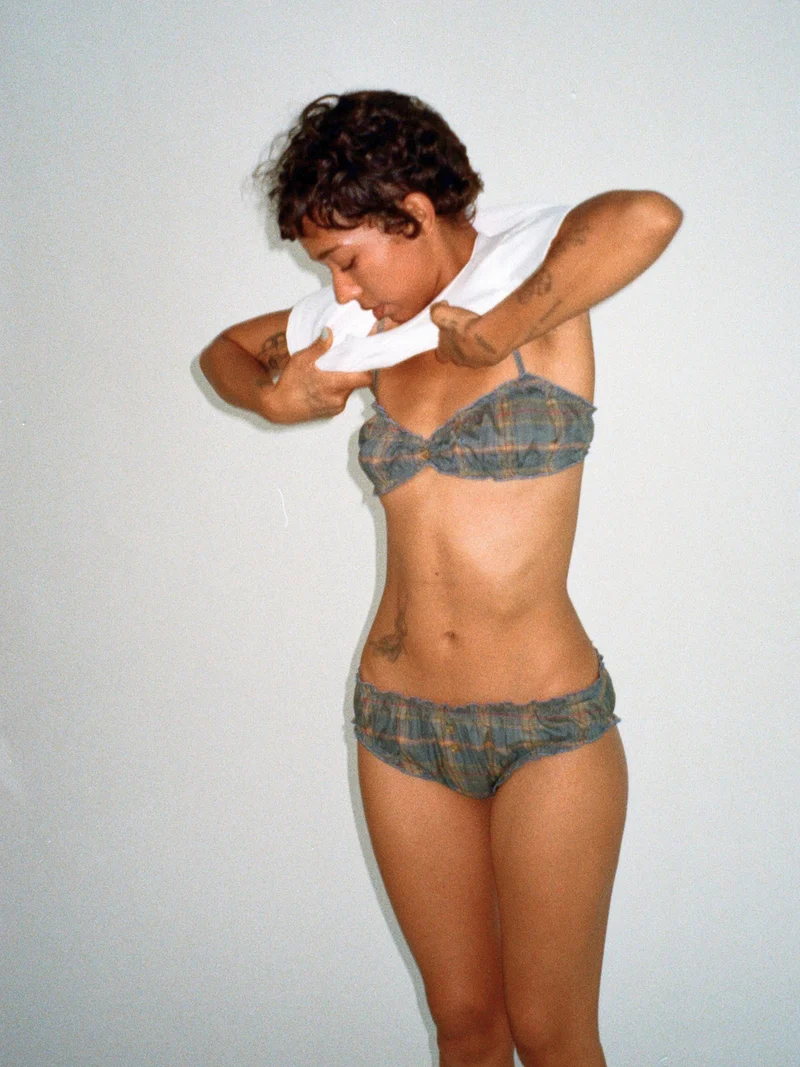 Oddli Plaid Bralette