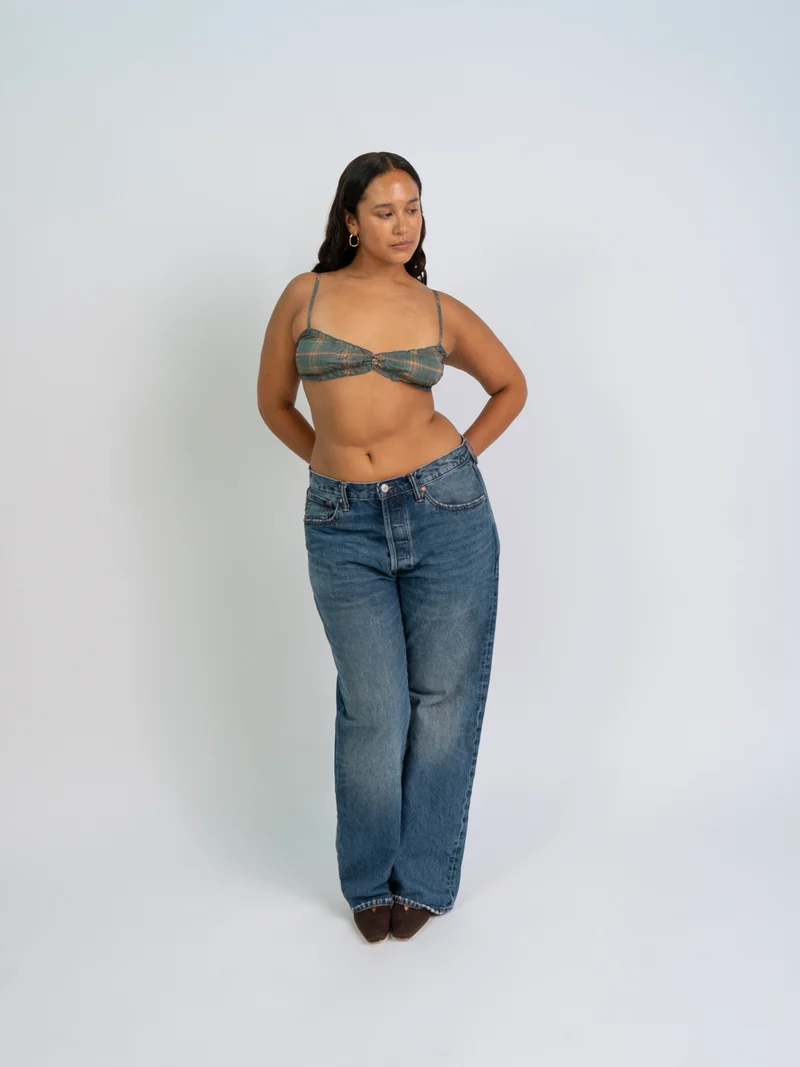 Oddli Plaid Bralette