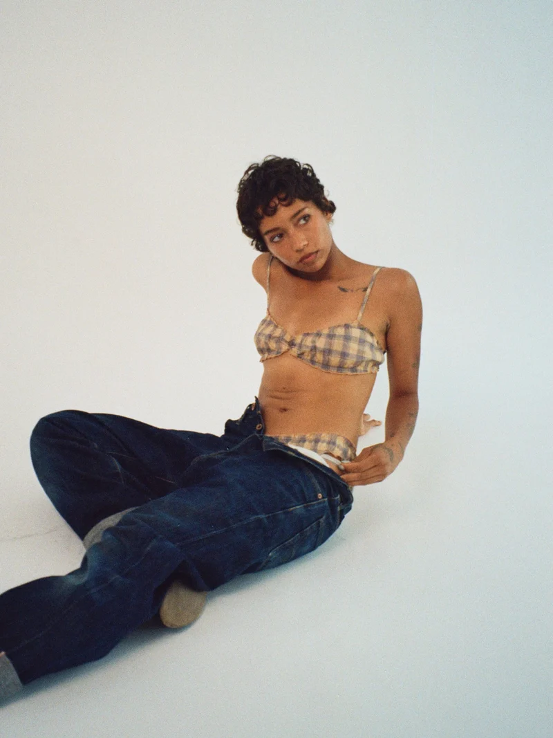 Oddli Plaid Bralette