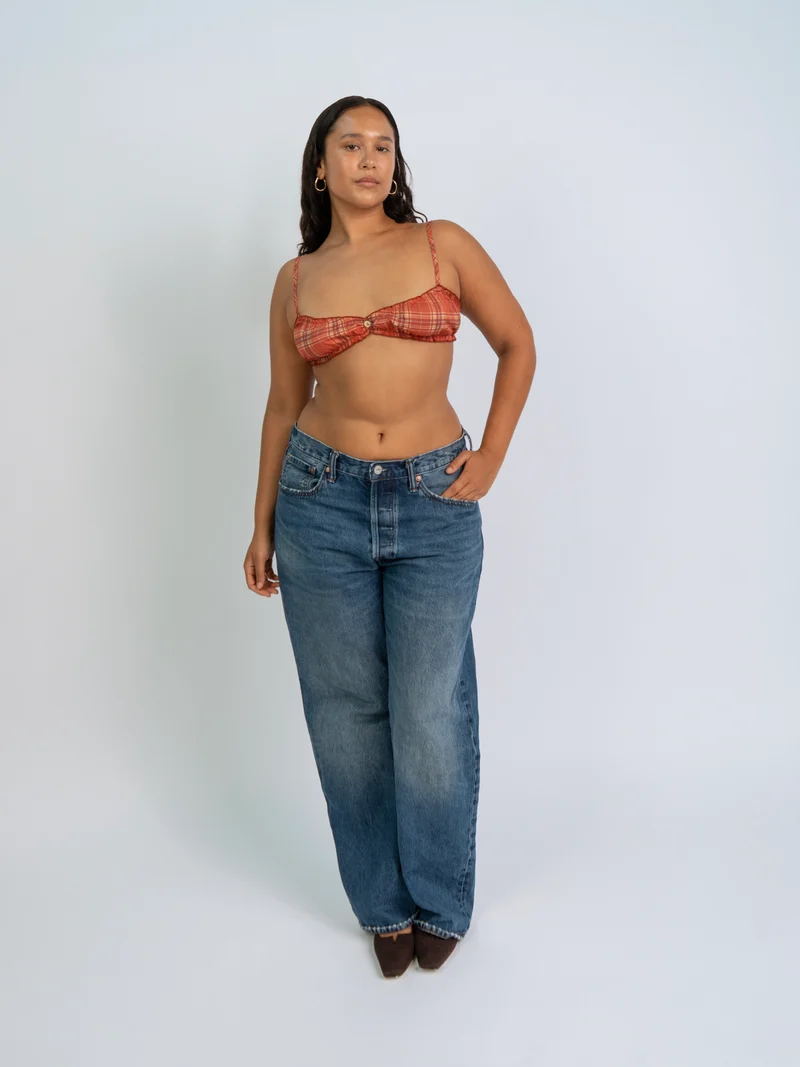 Oddli Plaid Bralette