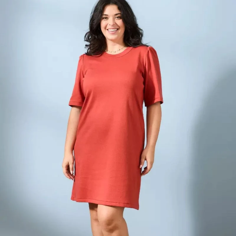 Robe courte Brique Made In France