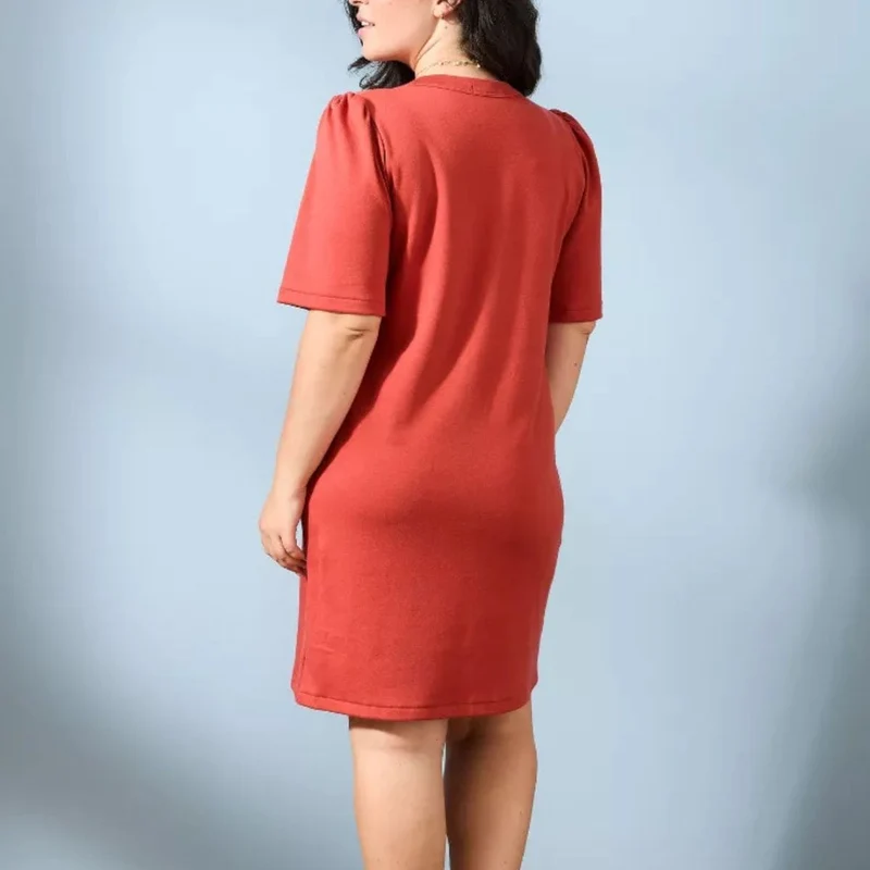 Robe courte Brique Made In France